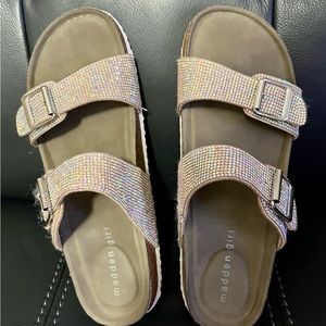 Madden Girl rhinestone sandals, sz 8, wore one time $25